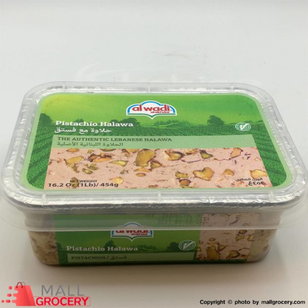 Alwadi-Pistachio Halawa 16.2 Oz 454 Gr