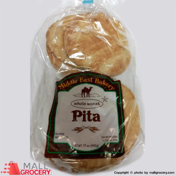 Pita-Whole Wheat Bread Middle East Bakery 10 Small Pita 17 Oz