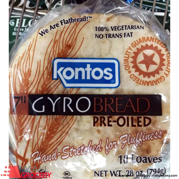 Kontos-7 Gyro Bread 10 Loaves 28 Oz