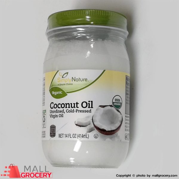 Simply Nature-Organic - Coconut Oil Unrefined Cold-pressed Virgin Oil 14 Fl Oz