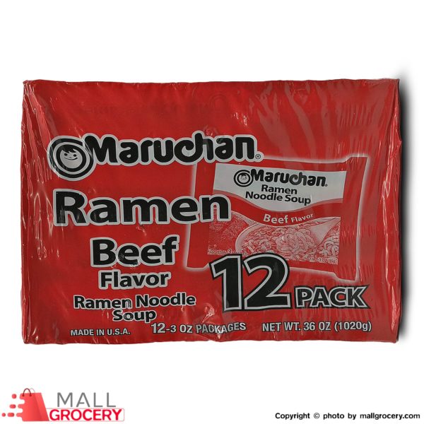 Maruchan-Ramen Noodle Soup Beef Flavor 12x3 Oz 85 Gr