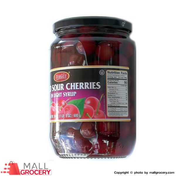 Zergut-Pitted Sour Cherries In Light Syrup 24 Oz