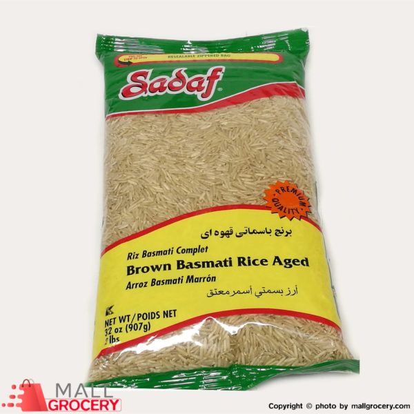 Sadaf-Brown Basmati Rice Aged 32 Oz 2 Lbs