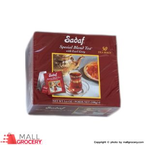Sadaf-Special Blend Tea With Earl Grey 50 Tea Bags 100 Gr 3.5 Oz