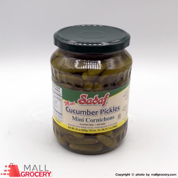 Sadaf-Cucumbers Pickles- Mini Cornichons 24 Oz 680 Gr