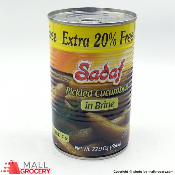 Sadaf-Pickled Cucumbers In Brine Extra 20percent 22.9 Oz 650 Gr