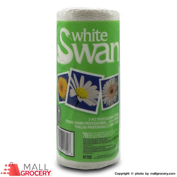 White Swan®-Paper Towel Essuie Mains Professionnel 70 Sheets 2 Ply 1 Roll/pack