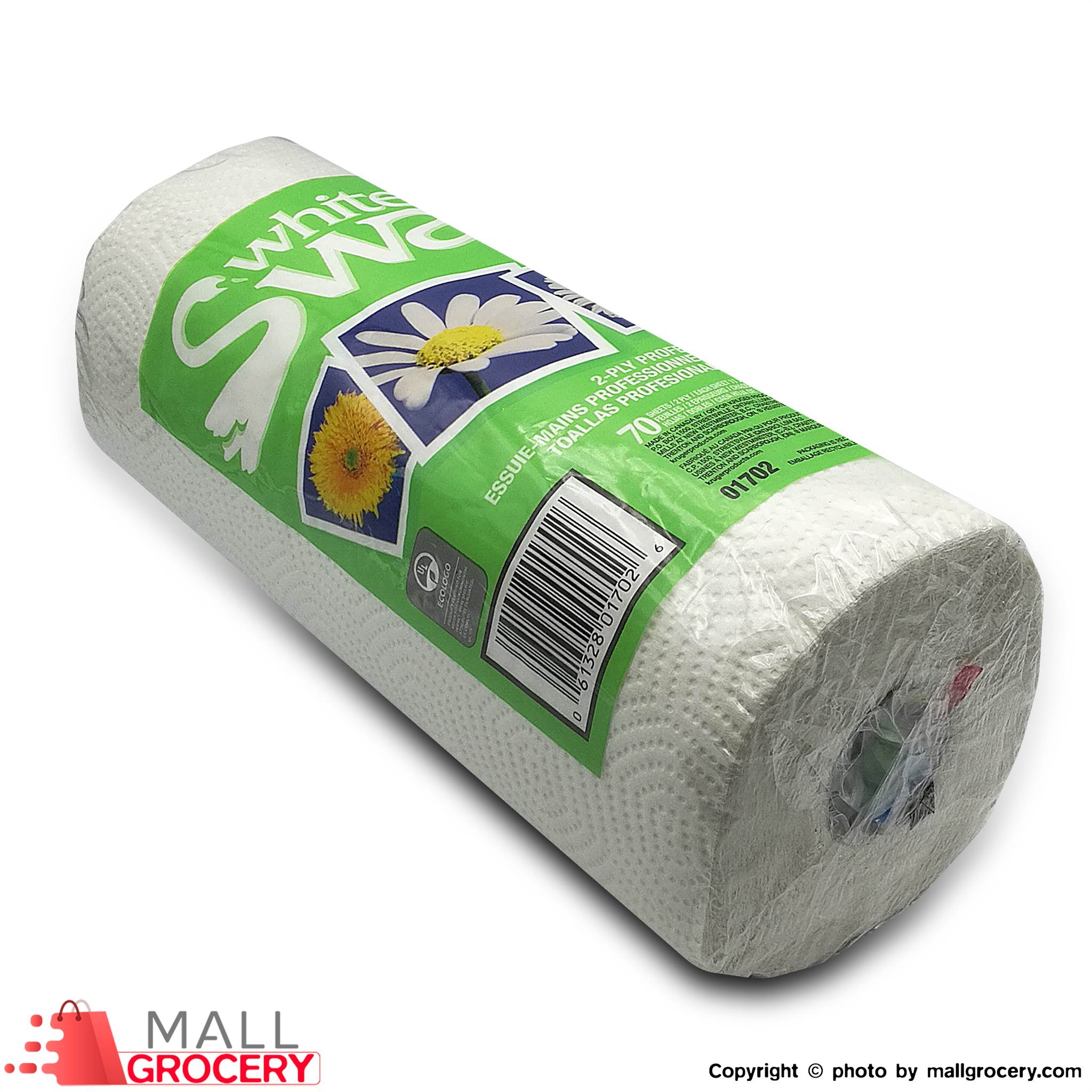 White Swan®-Paper Towel Essuie Mains Professionnel 70 Sheets 2 Ply 1 Roll/pack - Image 3