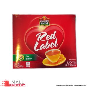 Brooke Bond Red Label Black Tea 100 Tea Bags 7 Oz
