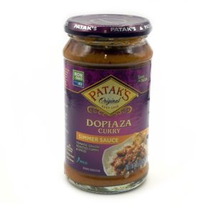 Patak s-Dopiaza Curry Simmer Sauce Tomato Onion Roasted Cumin Spices Mild - 15 Oz 425 Gr Taste Ind