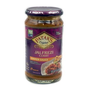 Patak s-Simmer Sauce Jalfrezi Curry Sweet Peppers Coconut Spices Medium - 15 Oz 425 Gr India