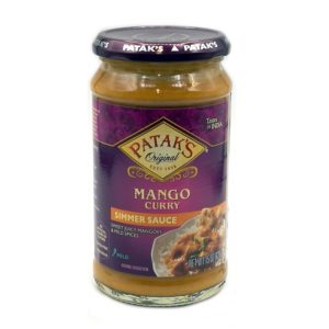 Patak s-Mango Curry Simmer Sauce Sweet Juicy Spices Mild - 15 Oz 425 Gr Tastes Of India