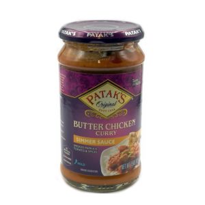 Patak s-Butter Chicken Curry Simmer Sauce Smoked Paprika Tomato Spices Mild - 15 Oz 425 Gr India