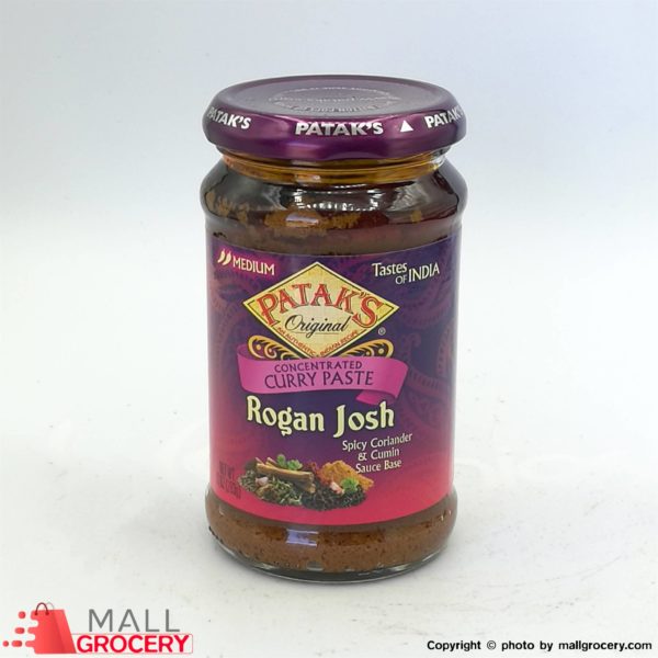 Patak s-Concentrated Curry Paste Coriander Cumin Rogan Josh 10 Oz 283 Gr Tastes Of India