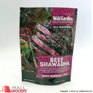 Wild Garden-Beef Shawarma - Quick Marinade - Mild 6 Oz 170 Gr