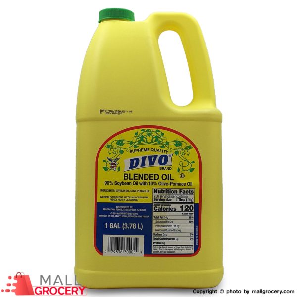 Divo-Blended Oil 90 Soybean Oil With 10 Olive Pomace Oil 128 Oz 3.78 Li