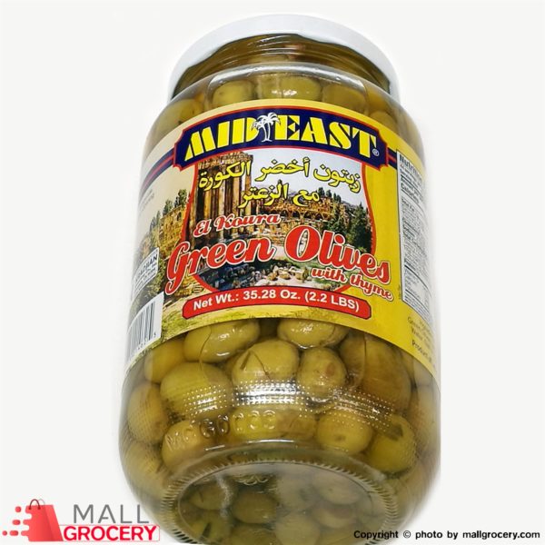 Mideast-Green Olives With Thyme 35.28 Oz