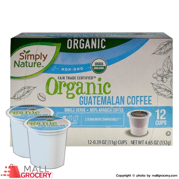 Simply Nature-Organic Guatemalian Coffee 12x11 Gr Single Serve Cups 4.65 Oz 132 Gr