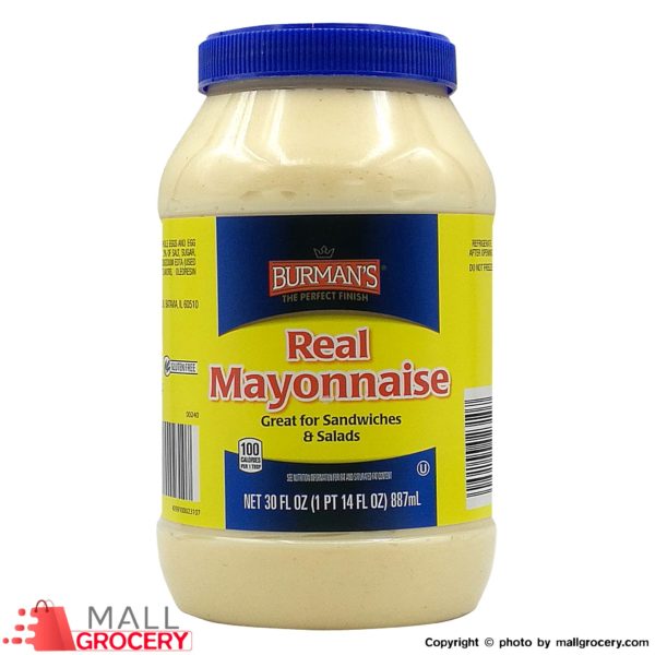 Burman s-Real Mayonnaise Great For Sandwiches Salads 30 Fl Oz 887 Ml