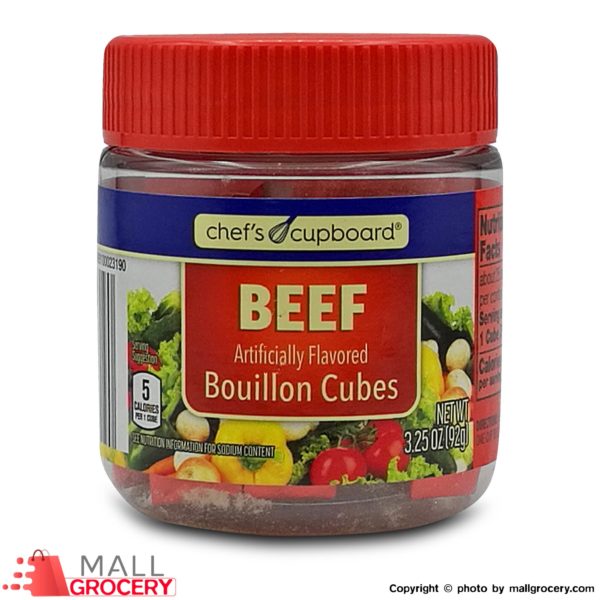 Chef s Cupboard-Beef Artificially Flavored Bouillon Cubes 3.25 Oz 92 Gr