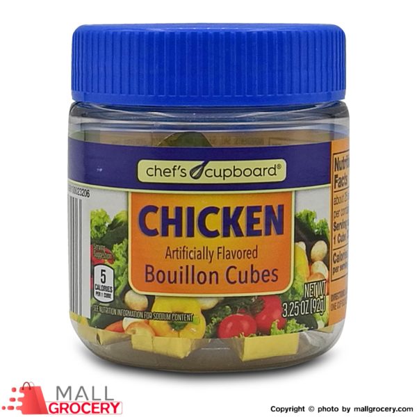 Chef s Cupboard-Chicken Artificially Flavored Bouillon Cubes 3.25 Oz 92 Gr