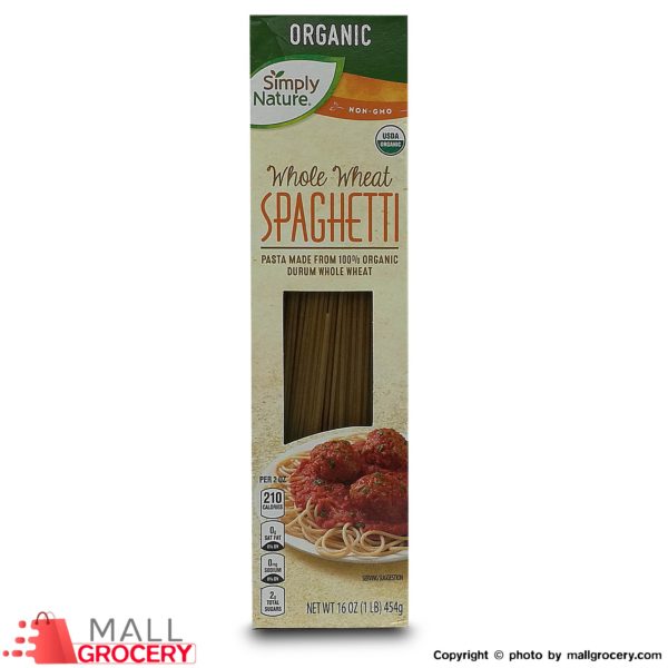 Simply Nature-Organic Whole Wheat Spaghetti 16 Oz 454 Gr