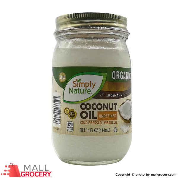 Simply Nature-Organic Coconut Oil Unrefined Cold 14 Fl Oz 414 ml