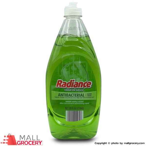 Radiance-Dishwashing Liquid Antibacterial Hand Soap Green Apple 24 Fl Oz 710 Ml