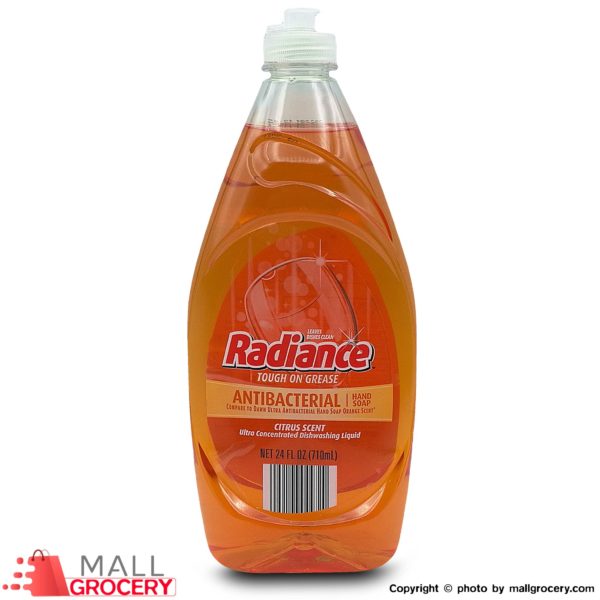 Radiance-Dishwashing Liquid Antibacterial Hand Soap Citrus Scent Orange 24 Fl Oz 710 Ml