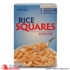 Millville-Rice Squares Oven Toasted Rice Cereal Gluten Free 12.8oz 362 Gr