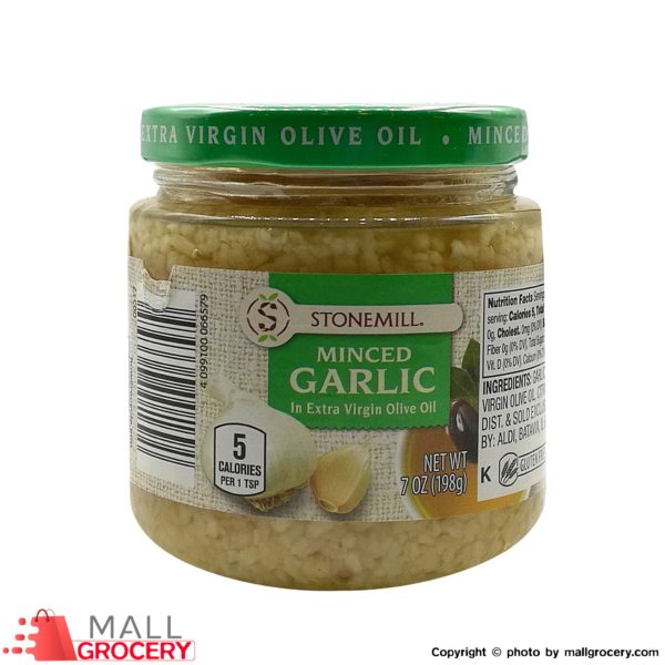 Stonemill-Minced Garlic in Virgin Olive Oil 7 Oz 198 Gr