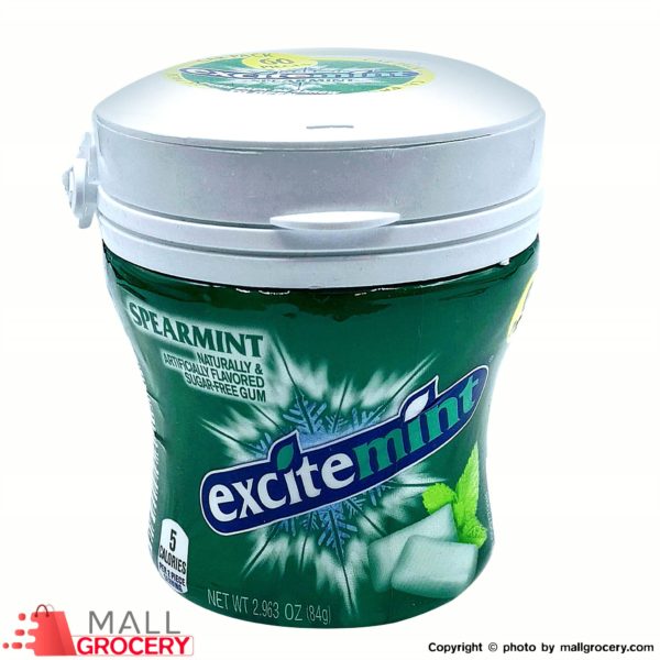 Excitemint-Gum Spearmint Sugar Free 60 Pcs x 1.4 Green 2.96 Oz 84 Gr
