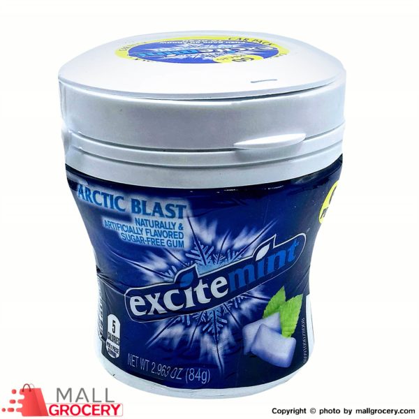 Excitemint-Gum Arctic Blast Sugar Free 60 Pcs x 1.4 Blue 2.96 Oz 84 Gr