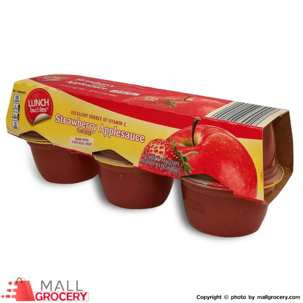 Lunch Buddies-Strawberry Applesauce Cups 6x4 Oz 113 Gr