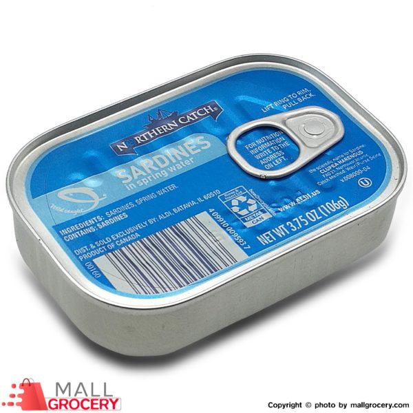 Northern Catch-Sardines In Spring Water 3.75 Oz 106 Gr