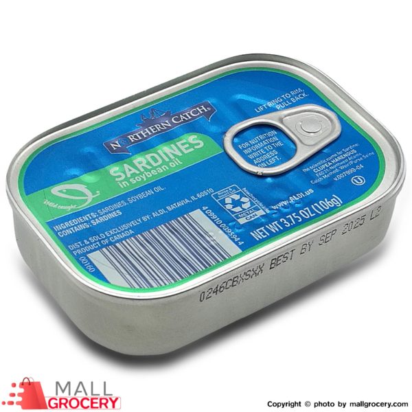 Northern Catch-Sardines In Soybean Oil 3.75 Oz 106 Gr