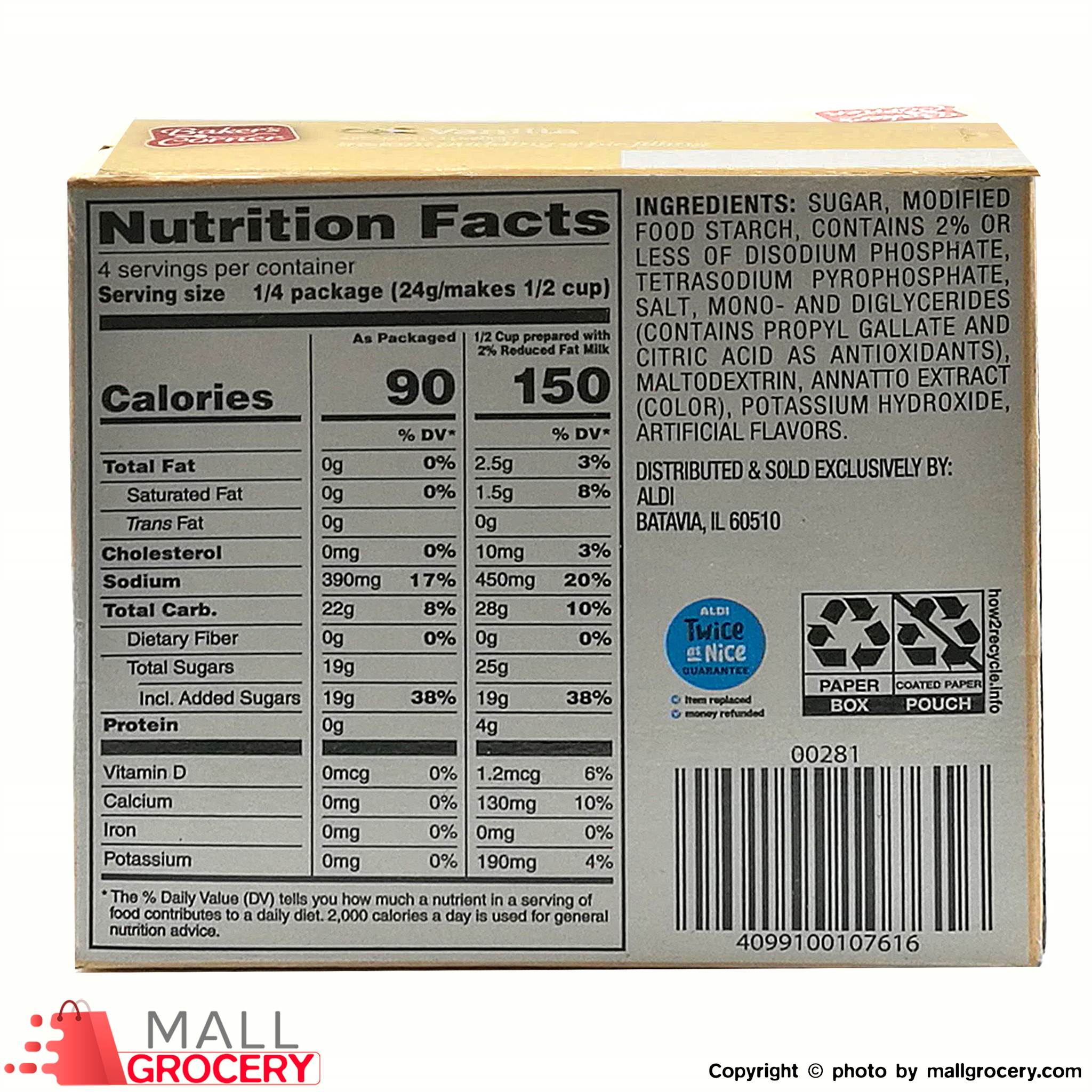 Baker s Corner-Vanilla instant pudding Pie Fil 3.4 Oz 96 Gr - Image 2