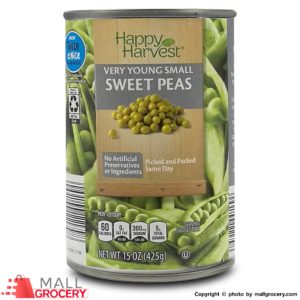 Happy Harvest-Very Young Small Sweet Peas No Artificial Preservatives 15 Oz 425 Gr