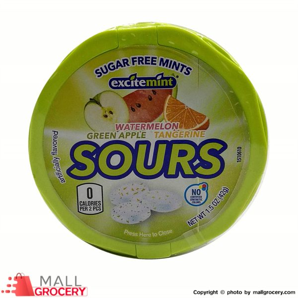 ExciteMints-Watermelon Sours 26 X 2 x 2 Gr mix Yellow 1.5 Oz 42 Gr