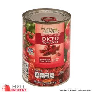Happy Harvest-Fire Roasted Diced Tomatoes No Artificial Preservatives 14.5 Oz 411 Gr