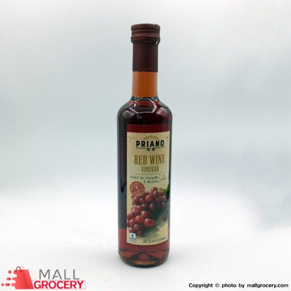 Priano-Red Wine Vinegar 5 Acidity 16.9 Fl Oz 479 G