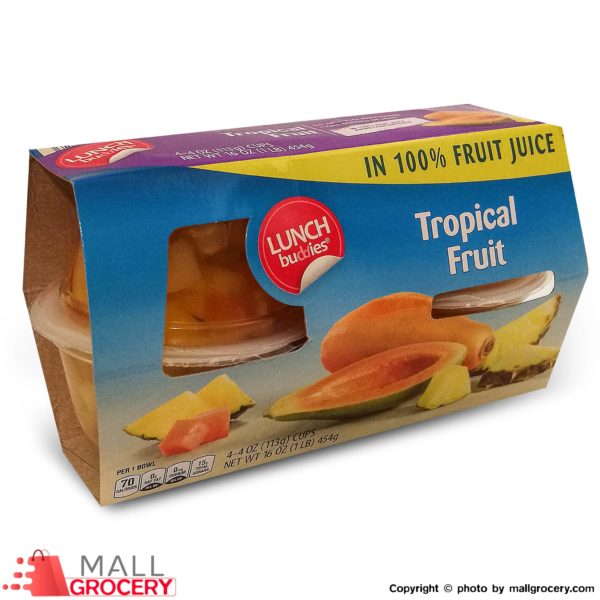 Lunch Buddies-Tropical Fruit Bowls In 100 Juice 4x4 Oz 113 Gr