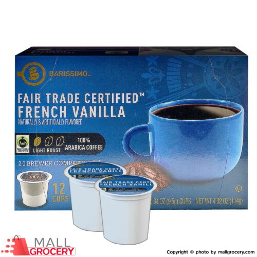 Barissimo-French Vanilla Coffee 12x9.5 Gr Single Serve Cups 4 Oz 114 Gr