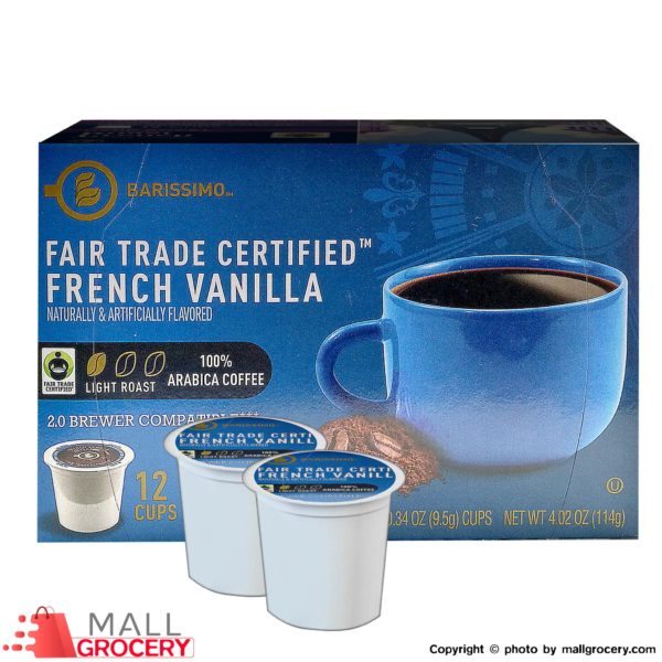 Barissimo-French Vanilla Coffee 12x9.5 Gr Single Serve Cups 4 Oz 114 Gr