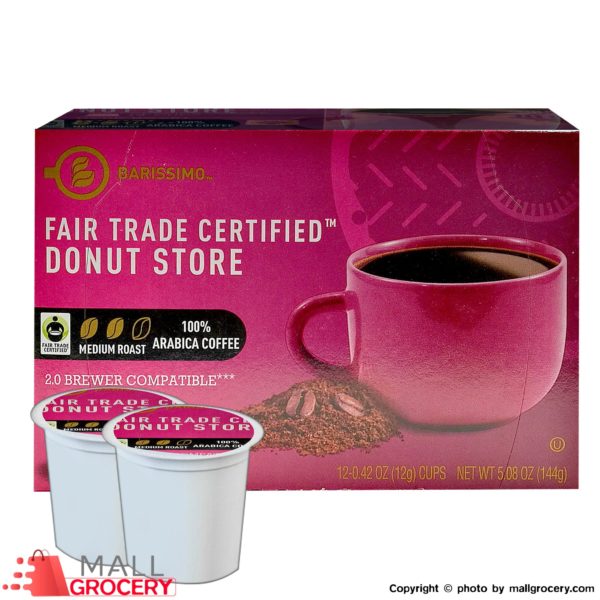 Barissimo-Donut Store Coffee 12x12 Gr Single Serve Cups 5 Oz 144 Gr