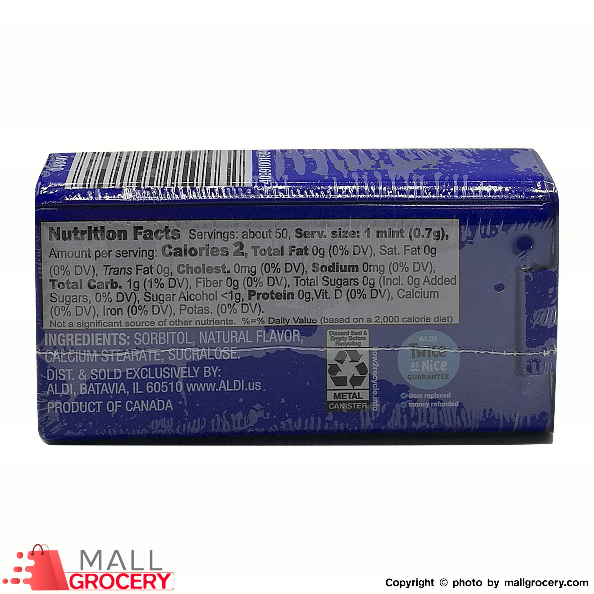 Cool Mints-Refreshing Peppermint Sugar Free 1.2 Oz 34 Gr Blue - Image 2