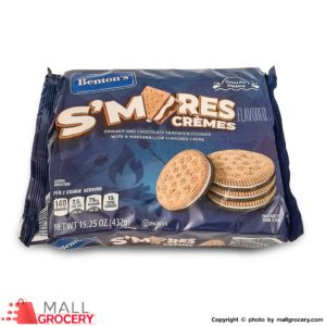Benton s-S mores Cremes Graham Chocolate Sandwich Cookies 15.25 Oz 432 Gr