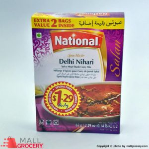 National-Spice Mix For Delhi Nihari Spicy Meat Shank Curry Mix 2.29 Oz 65 Gr
