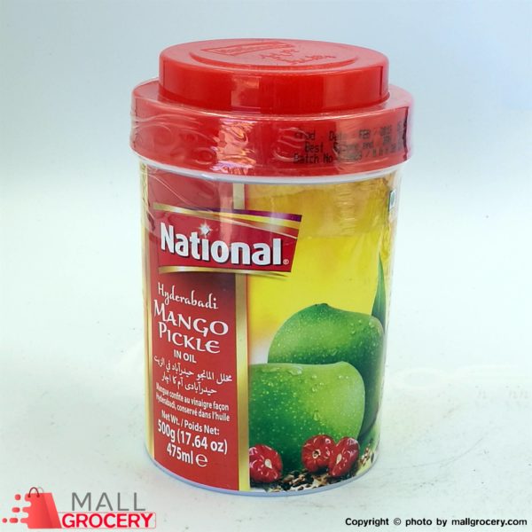 National-Hyderabadi Mango Pickle In Oil 17.64 Oz 500 Gr