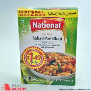 National-Spice Mix For Sabzi Pav Bhaji 3.53 Oz 100 Gr